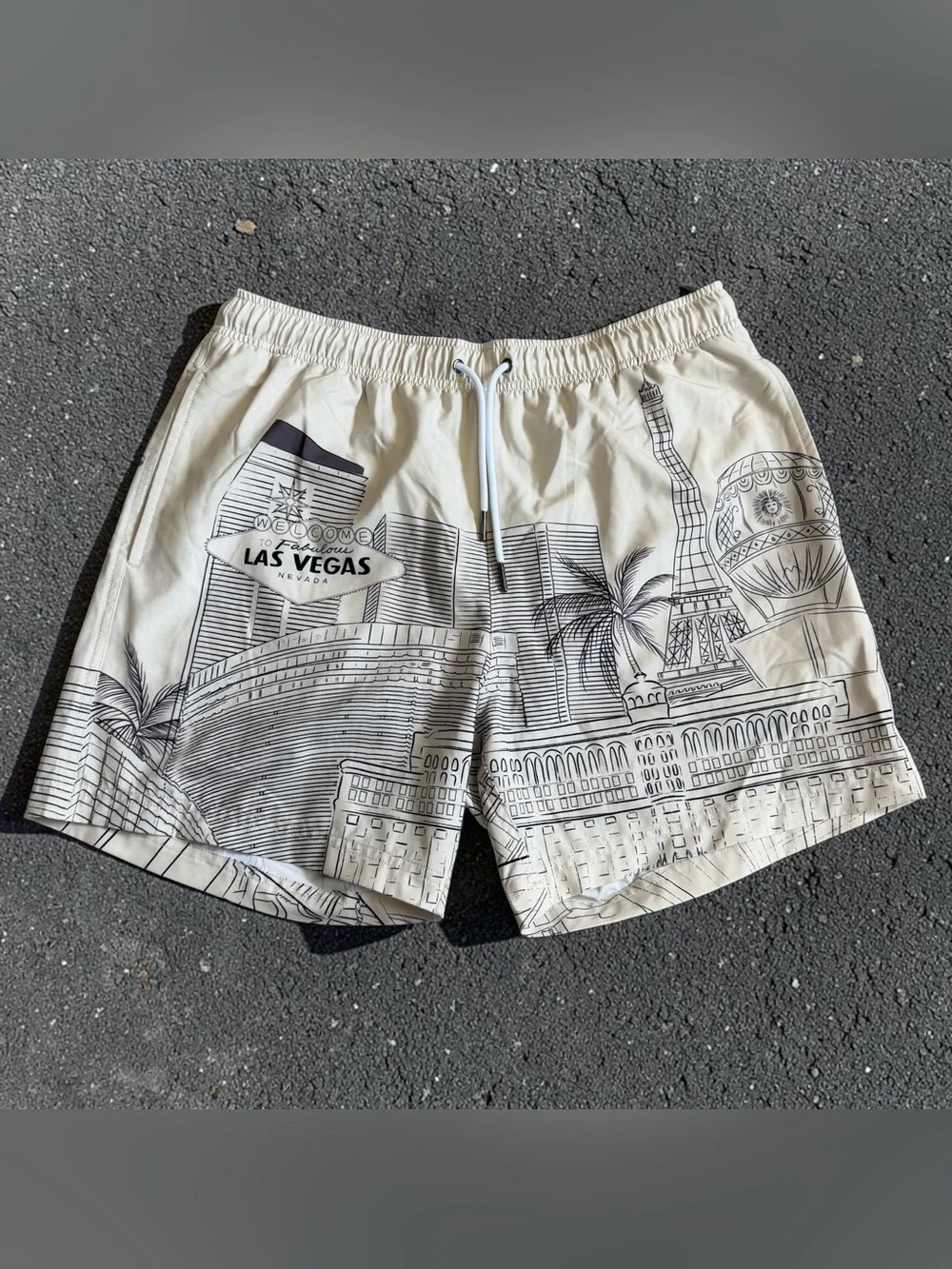 Mavrans Men’s Bellagio Las Vegas Swim Trunks Shorts Lined Sz L Limited Edition